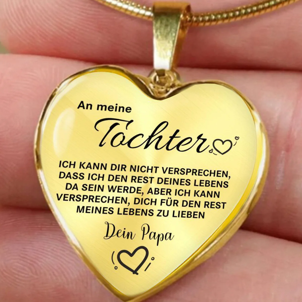 Herz-Halskette - An meine Tochter von Papa - Liebe - Image 6
