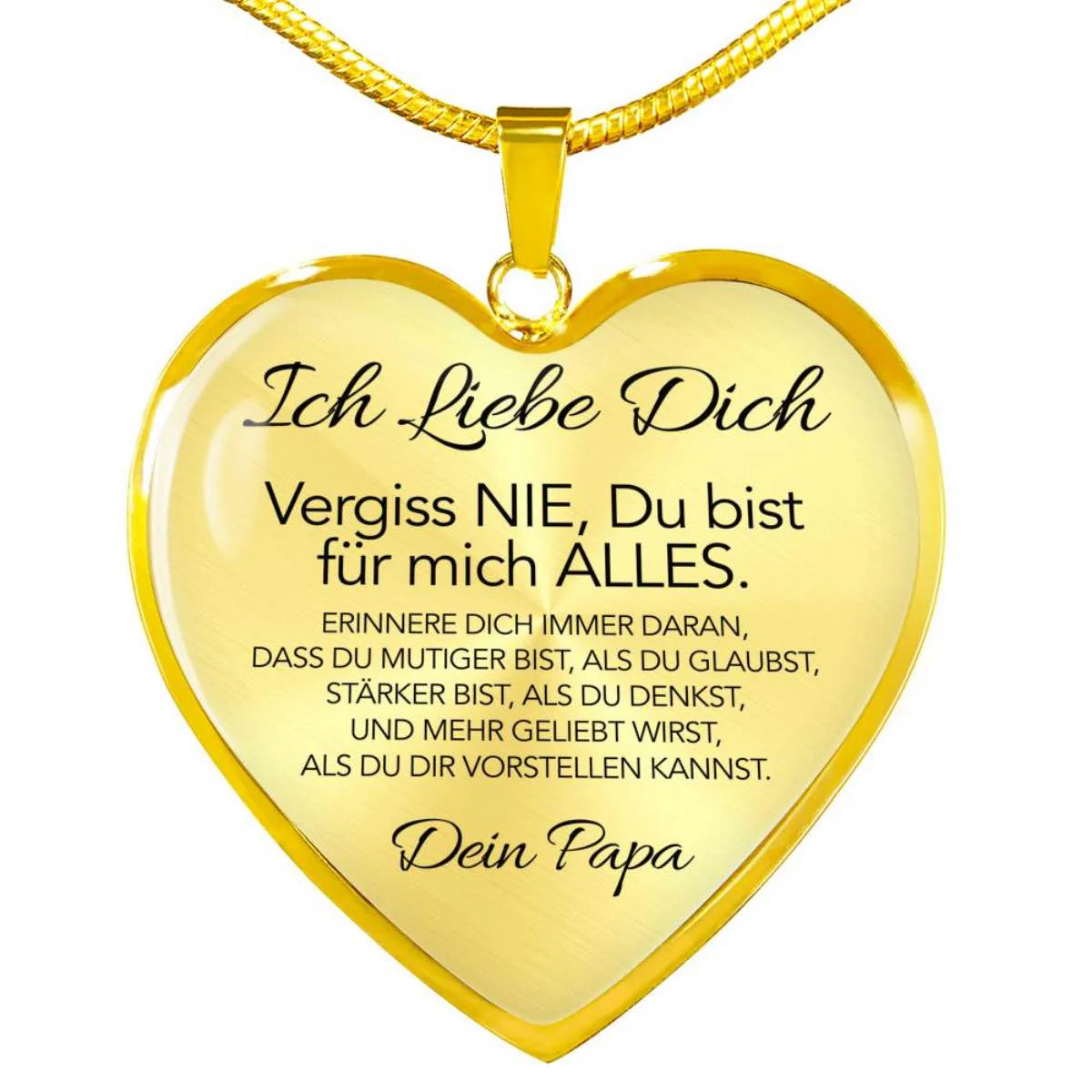 Herz-Halskette - Ich liebe Dich von Papa - Image 3