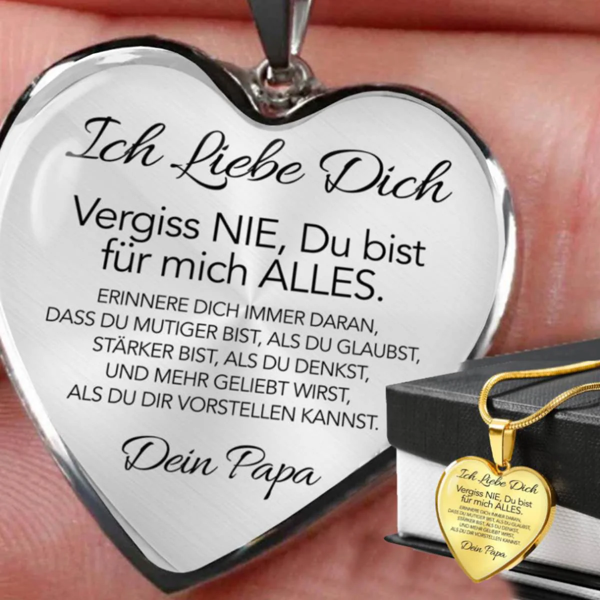 Herz-Halskette - Ich liebe Dich von Papa - Image 5
