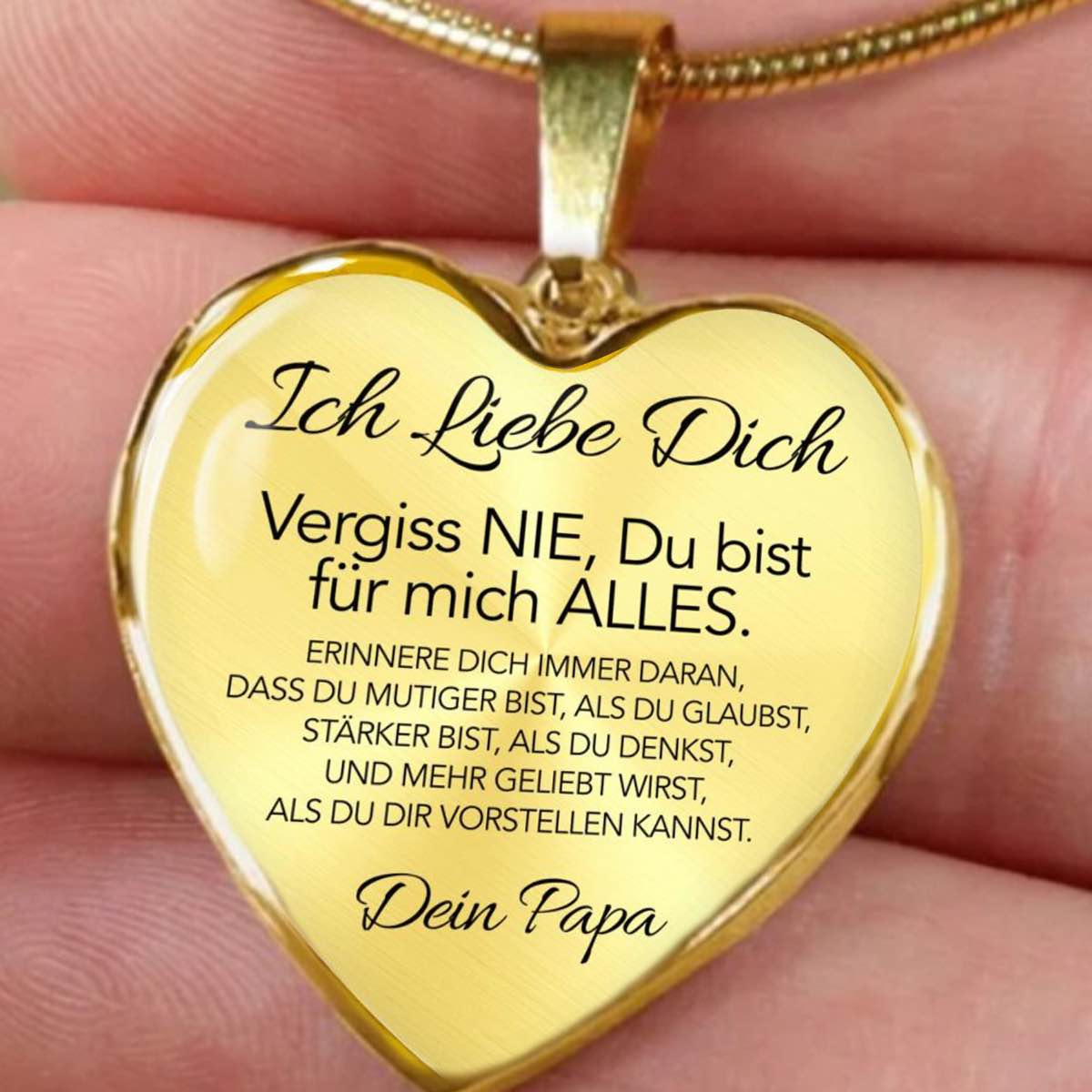 Herz-Halskette - Ich liebe Dich von Papa - Image 6