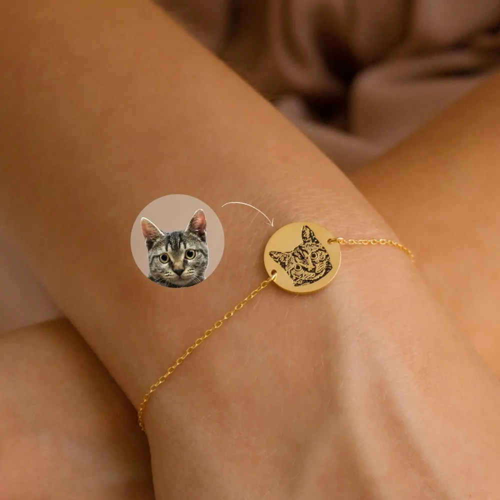 Personalisiertes Hunde Armband mit Kopf oder Pfoten Abdruck - Image 4