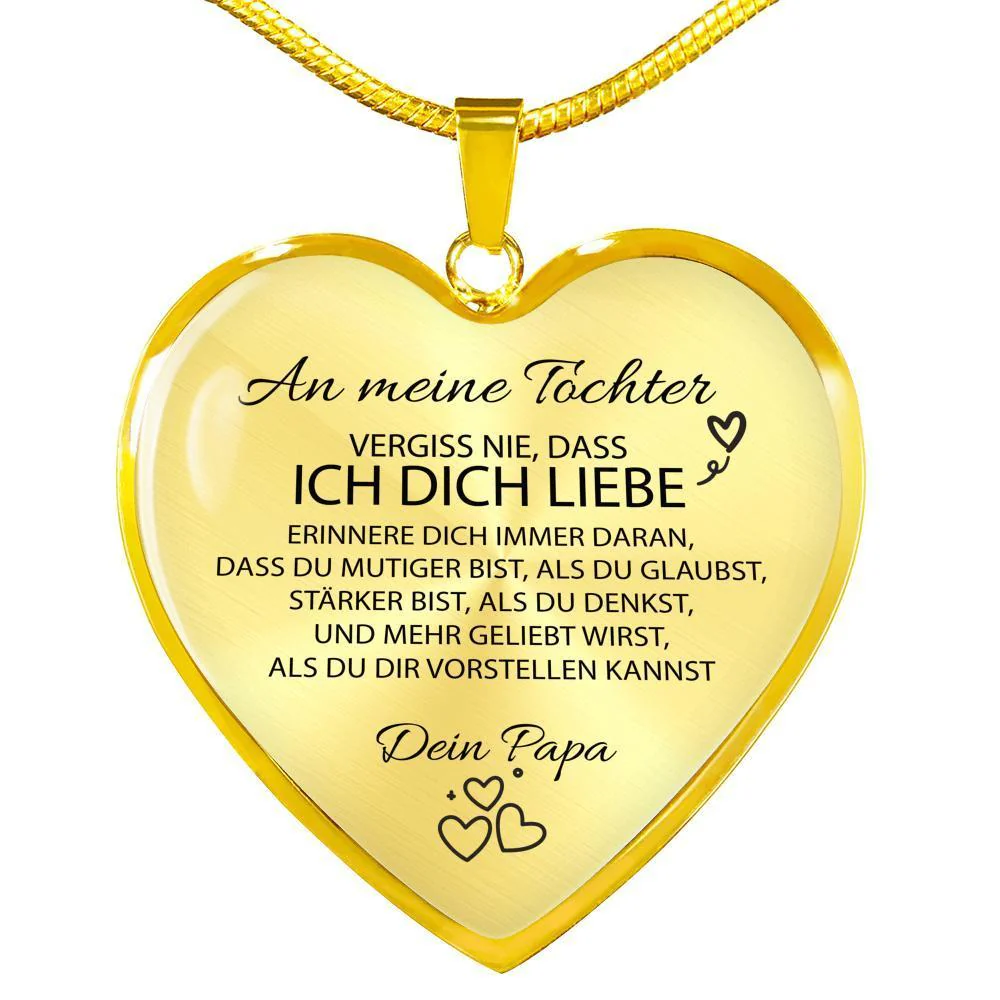 Herz-Halskette - An meine Tochter von Papa - Mit kostenloser Geschenkbox - Image 3