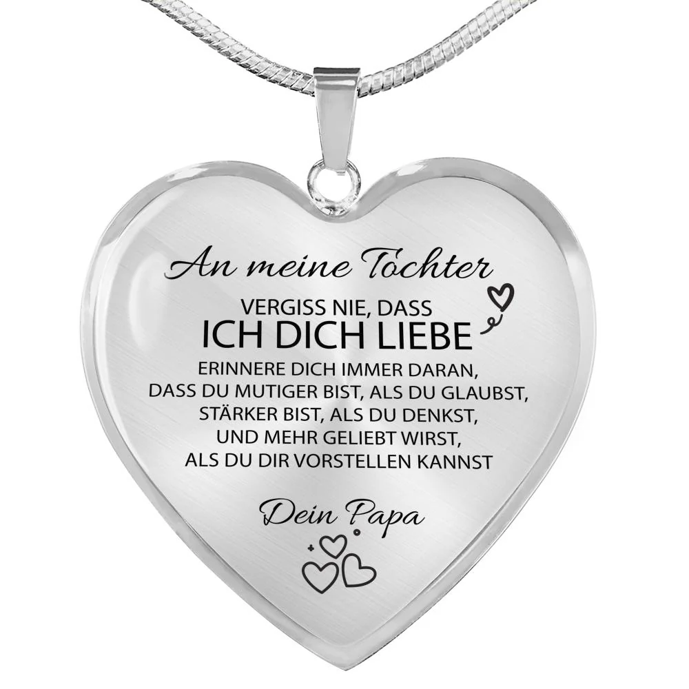 Herz-Halskette - An meine Tochter von Papa - Mit kostenloser Geschenkbox - Image 4