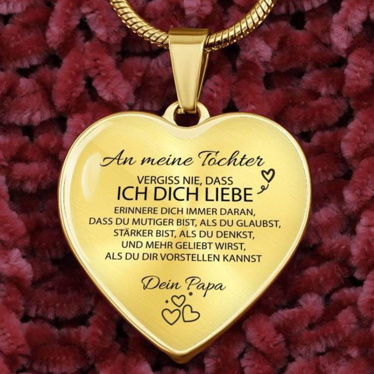 Herz-Halskette - An meine Tochter von Papa - Mit kostenloser Geschenkbox - Image 5