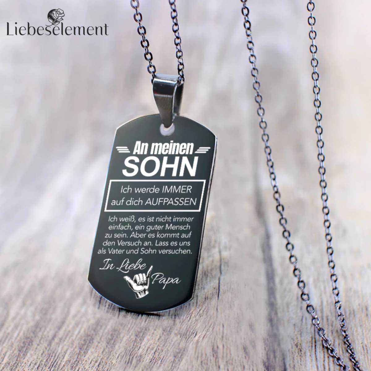 Anhänger - An meinen Sohn von Papa - Aufpassen - Image 3