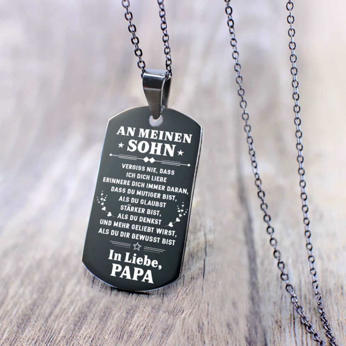 Anhänger - An meinen Sohn von Papa - Vergiss nie - Image 4