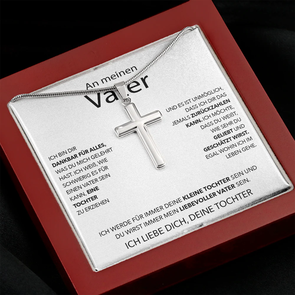 Edelstahl Kreuzkette - An meinen Vater - Image 11