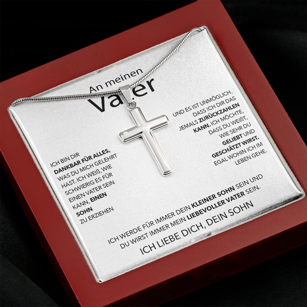 Edelstahl Kreuzkette - An meinen Vater - Image 12