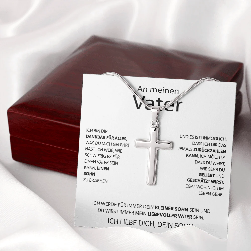 Edelstahl Kreuzkette - An meinen Vater - Image 9