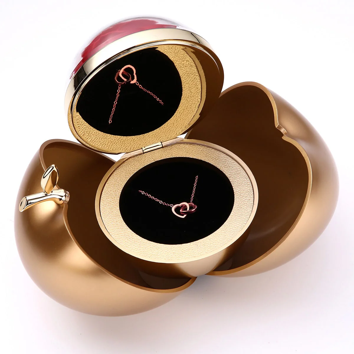 Apfel Rosenbox - Mit Gravur-Doppelherzkette - Image 15