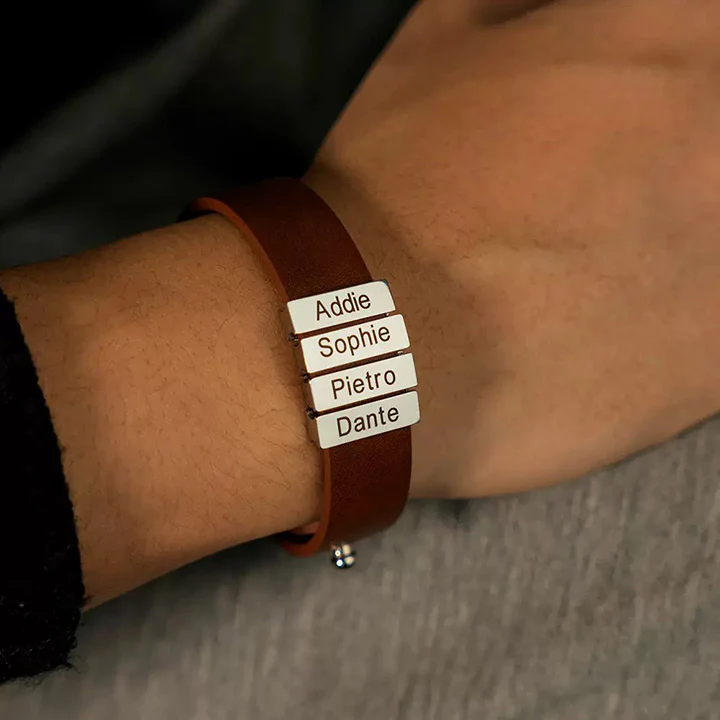 Lederamband mit Namenbeads - An meinen Mann - Image 5
