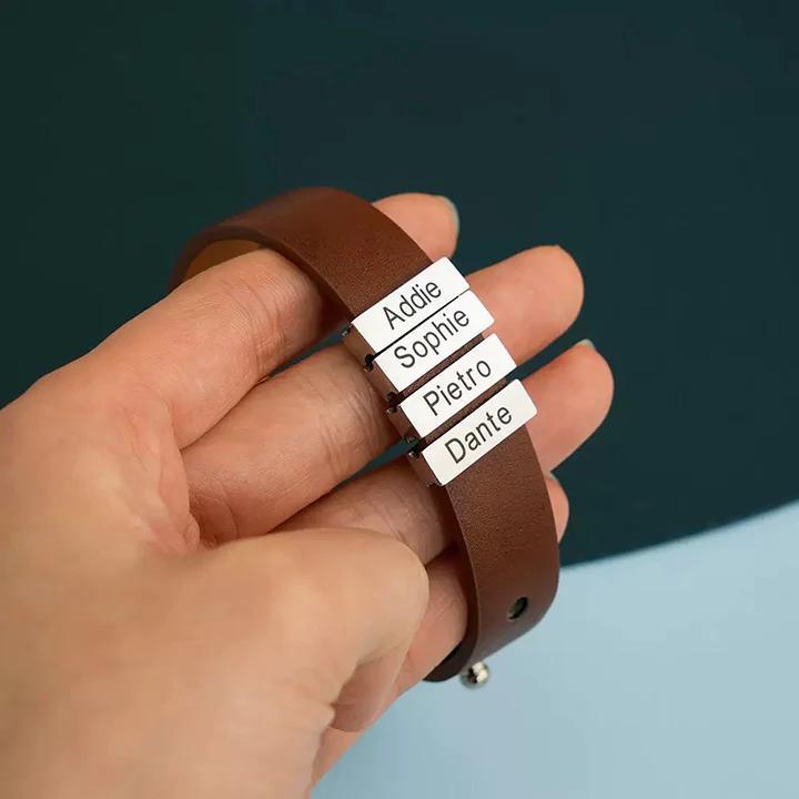 Lederamband mit Namenbeads - An meinen Mann - Image 6