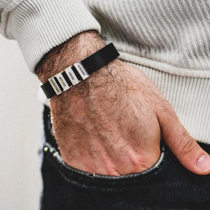 Lederamband mit Namenbeads - An meinen Mann - Image 9