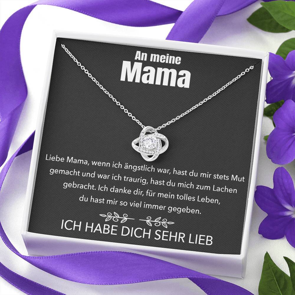 14k Weißgold Ausführung Halskette - An meine Mama - Image 4
