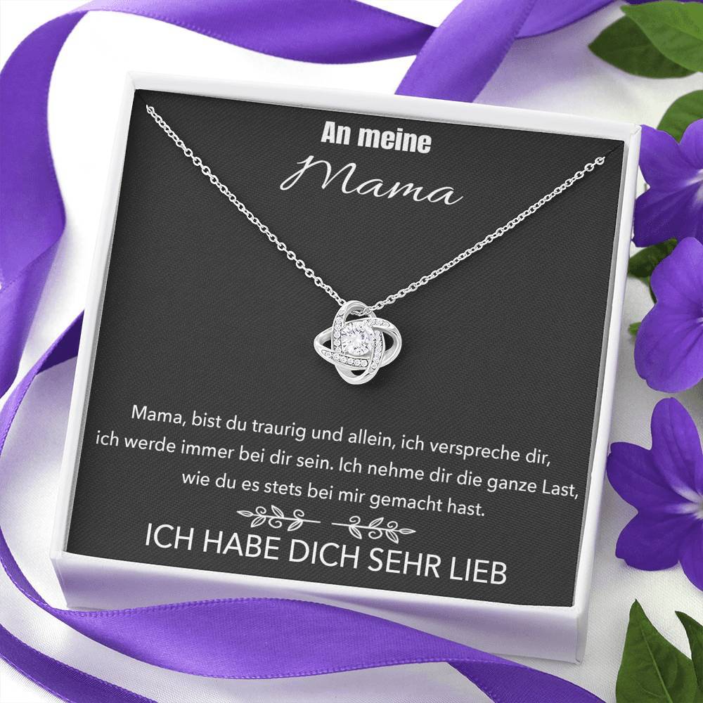 14k Weißgold Ausführung Halskette - An meine Mama mit Liebe - Image 4