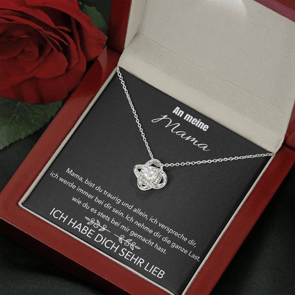 14k Weißgold Ausführung Halskette - An meine Mama mit Liebe - Image 8