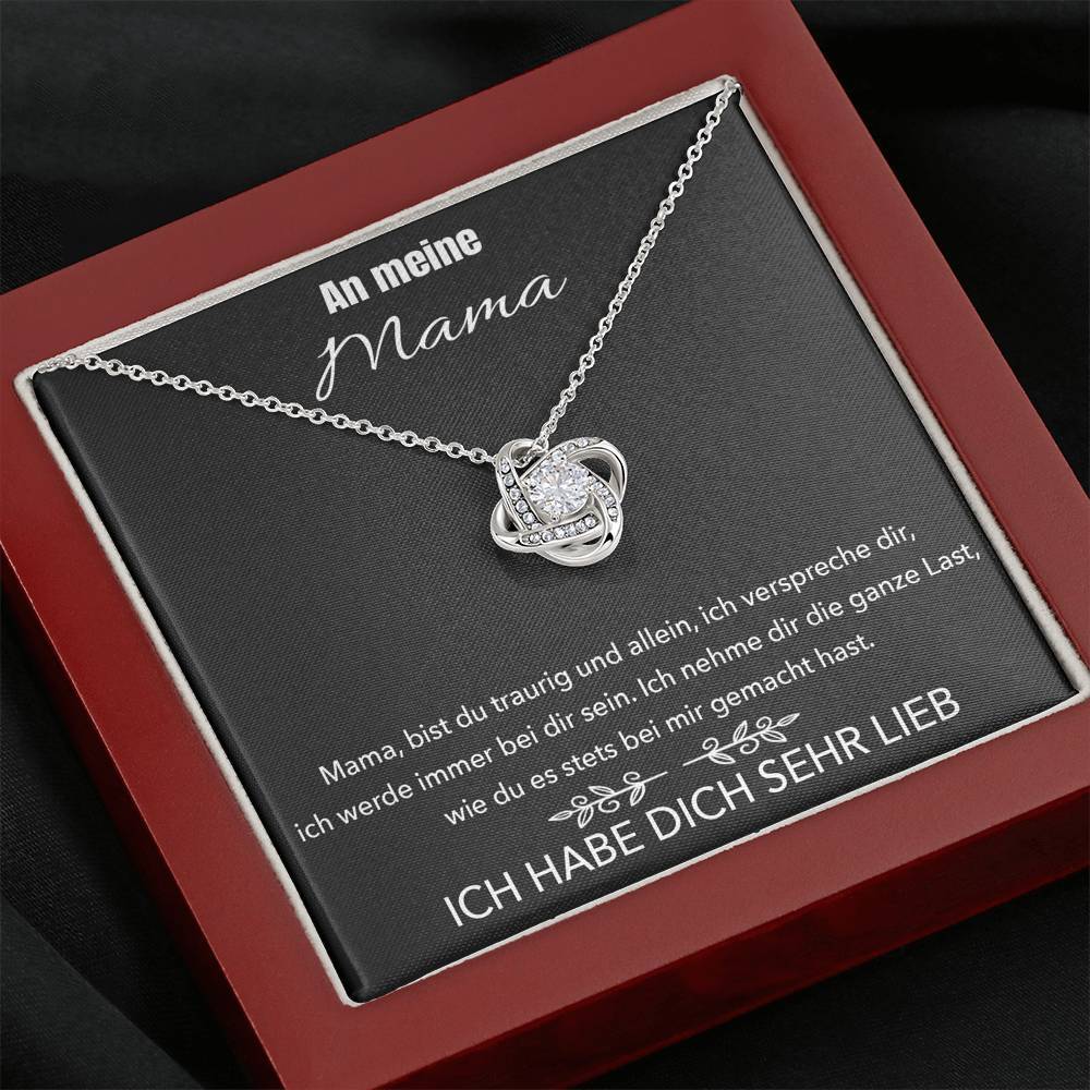 14k Weißgold Ausführung Halskette - An meine Mama mit Liebe - Image 9