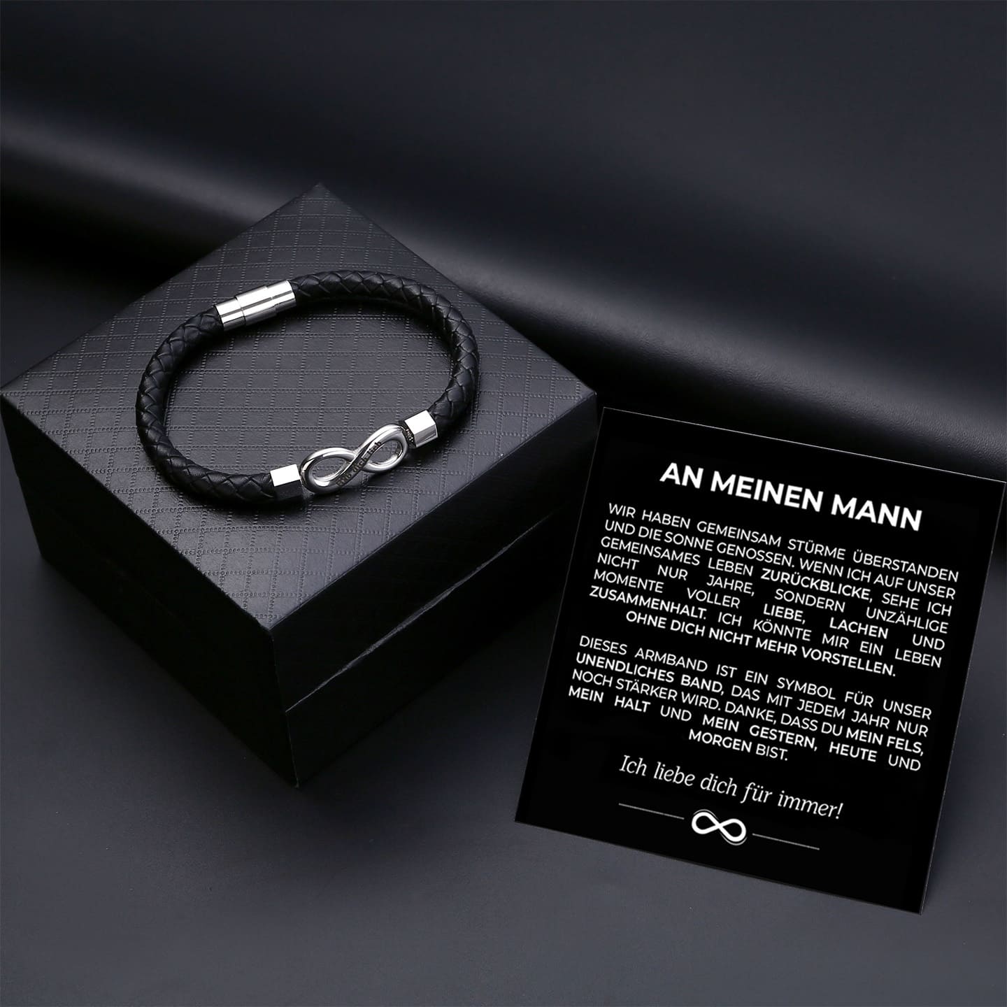 An meinen Mann - Wir gegen die Welt - Personalisiertes Unendlichkeits-Armband - Image 15