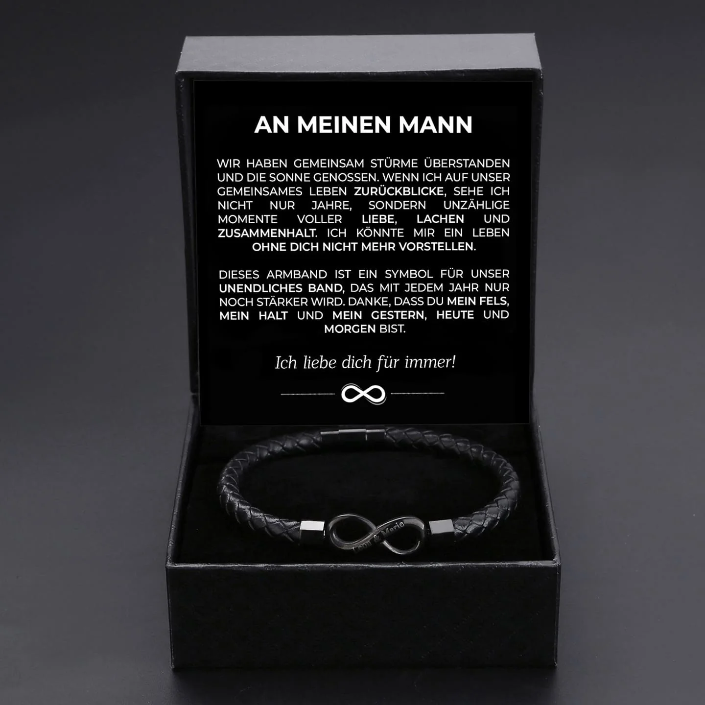 An meinen Mann - Wir gegen die Welt - Personalisiertes Unendlichkeits-Armband - Image 6
