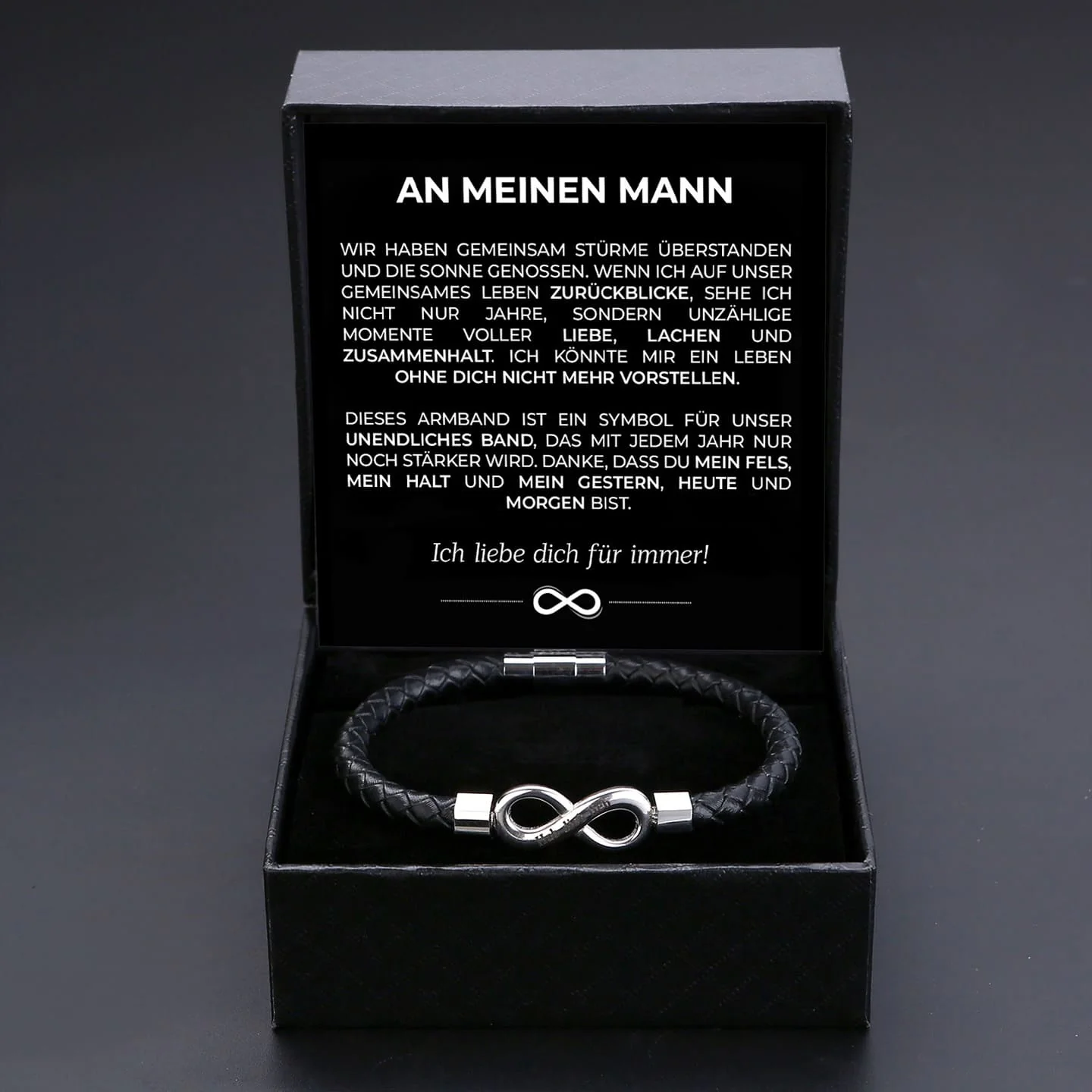 An meinen Mann - Wir gegen die Welt - Personalisiertes Unendlichkeits-Armband - Image 7