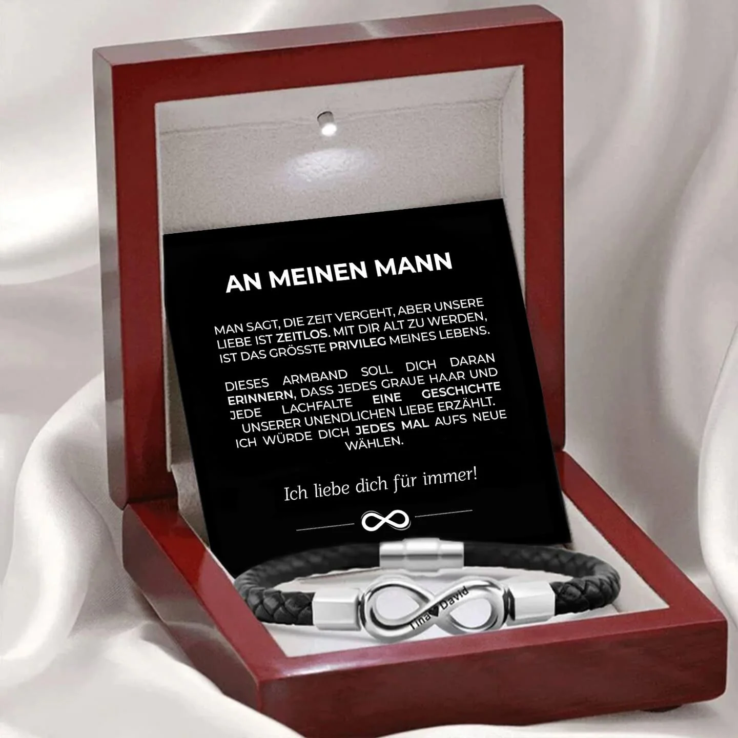 An meinen Mann - Gemeinsam alt werden - Personalisiertes Unendlichkeits-Armband - Image 13