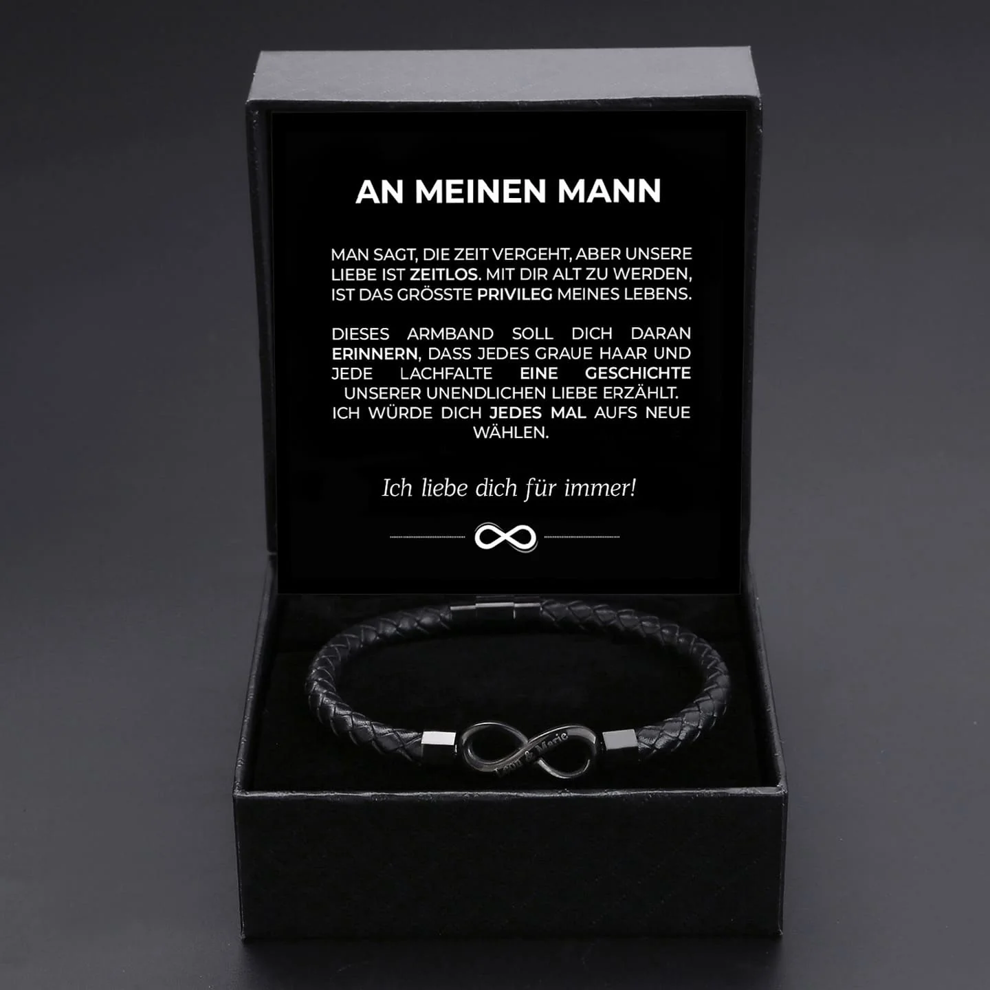 An meinen Mann - Gemeinsam alt werden - Personalisiertes Unendlichkeits-Armband - Image 7