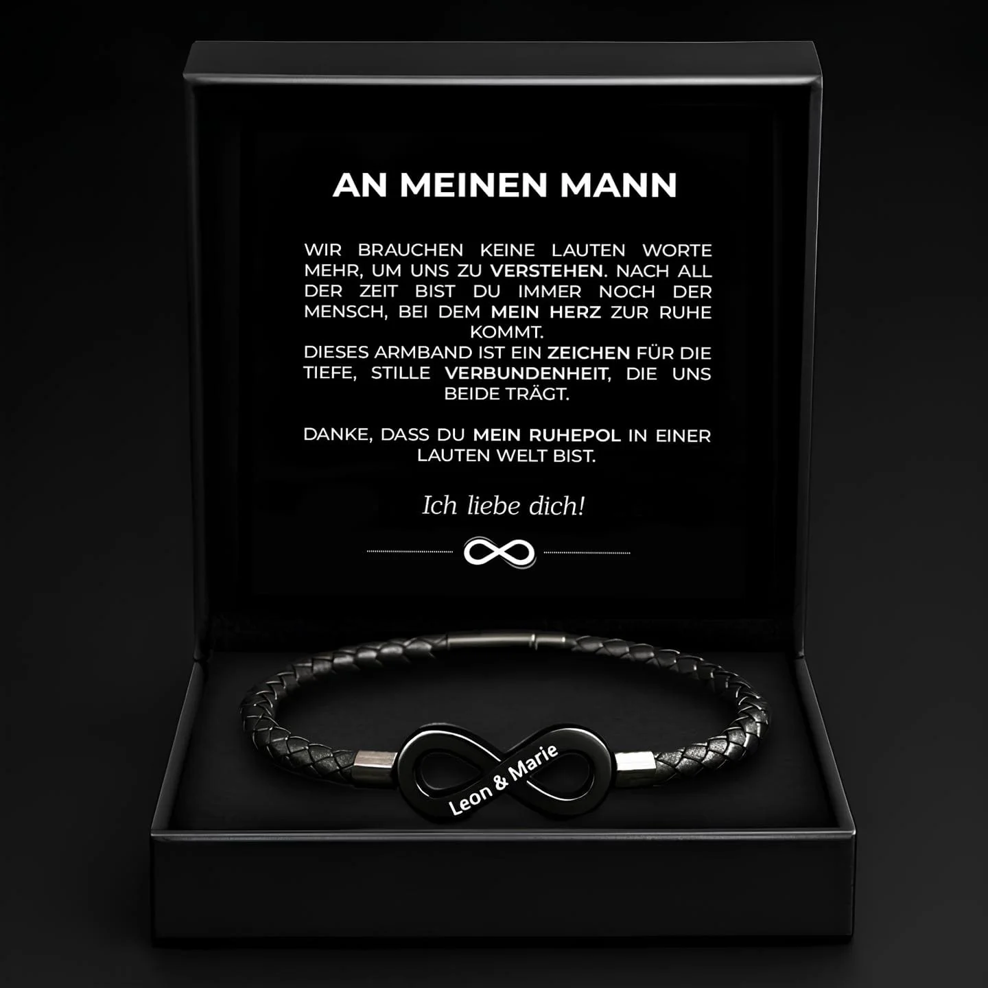 An meinen Mann - Seelenverwandtschaft - Personalisiertes Unendlichkeits-Armband