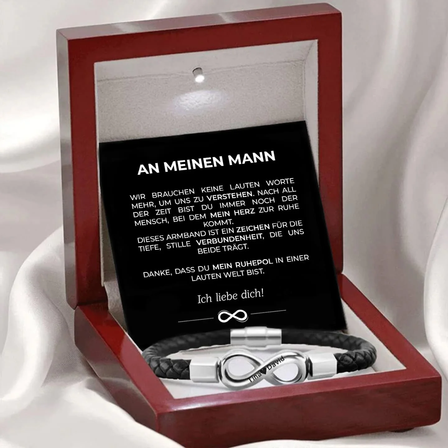 An meinen Mann - Seelenverwandtschaft - Personalisiertes Unendlichkeits-Armband - Image 13