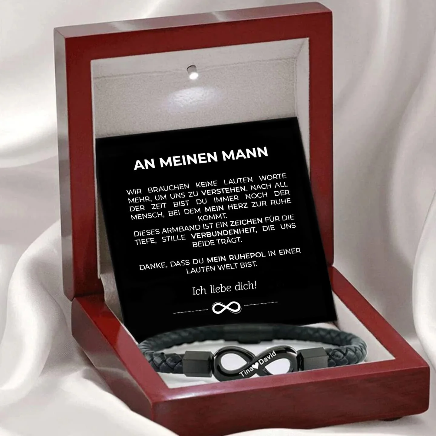 An meinen Mann - Seelenverwandtschaft - Personalisiertes Unendlichkeits-Armband - Image 14