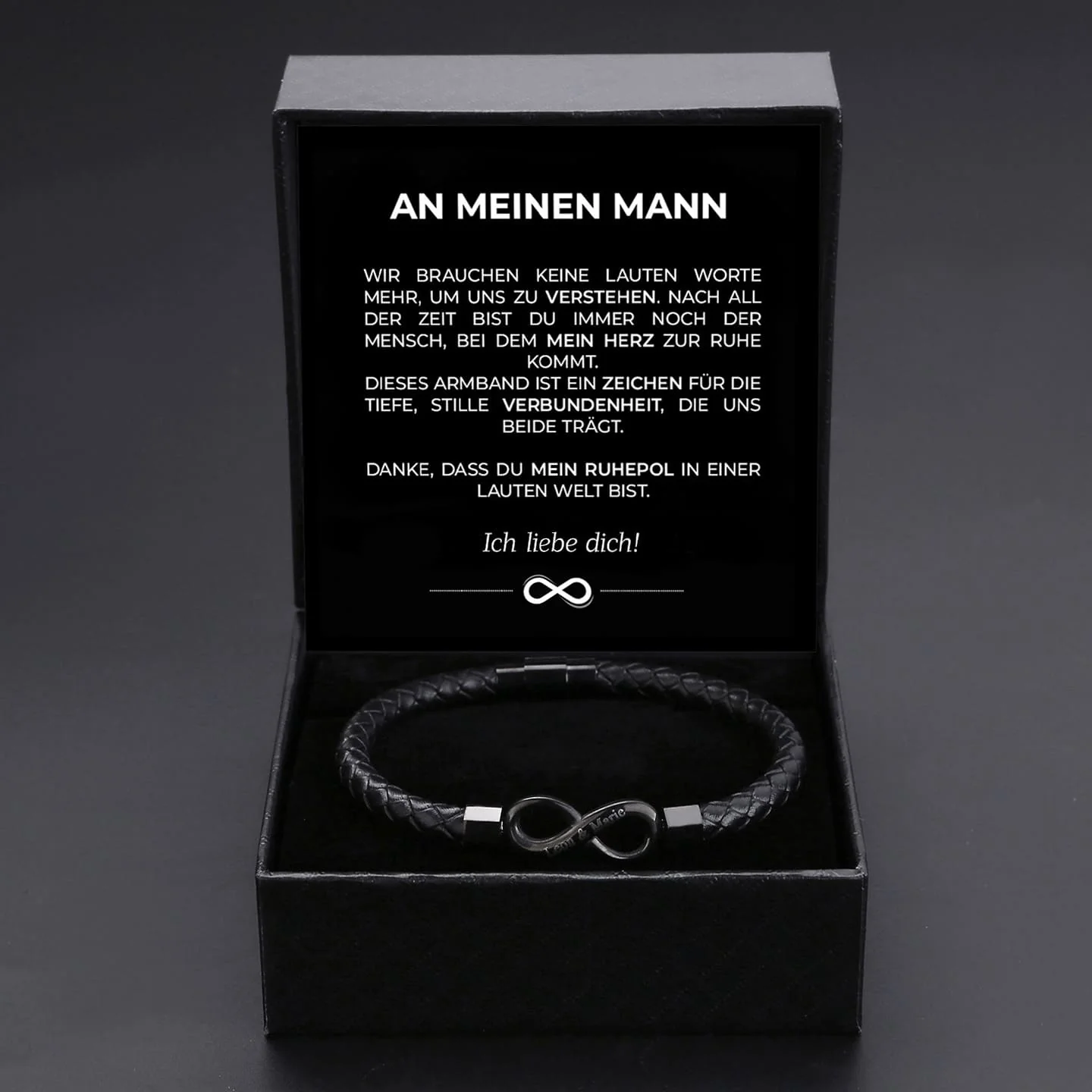 An meinen Mann - Seelenverwandtschaft - Personalisiertes Unendlichkeits-Armband - Image 6