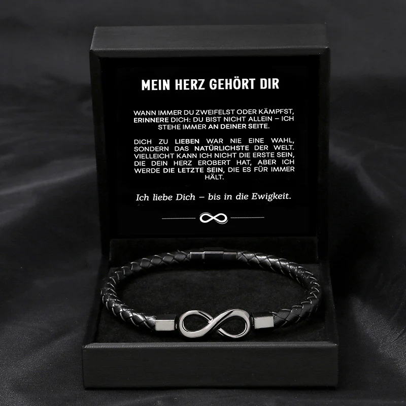 "Mein Herz gehört dir" - Unendlichkeits-Armband an meinen Mann