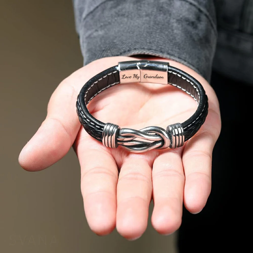 Oma und Enkel Für Immer Miteinander Verbunden - Geflochtenes Lederarmband - Image 4