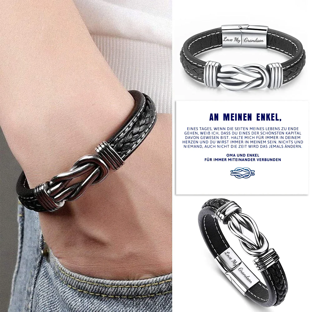 Oma und Enkel Für Immer Miteinander Verbunden - Geflochtenes Lederarmband - Image 6