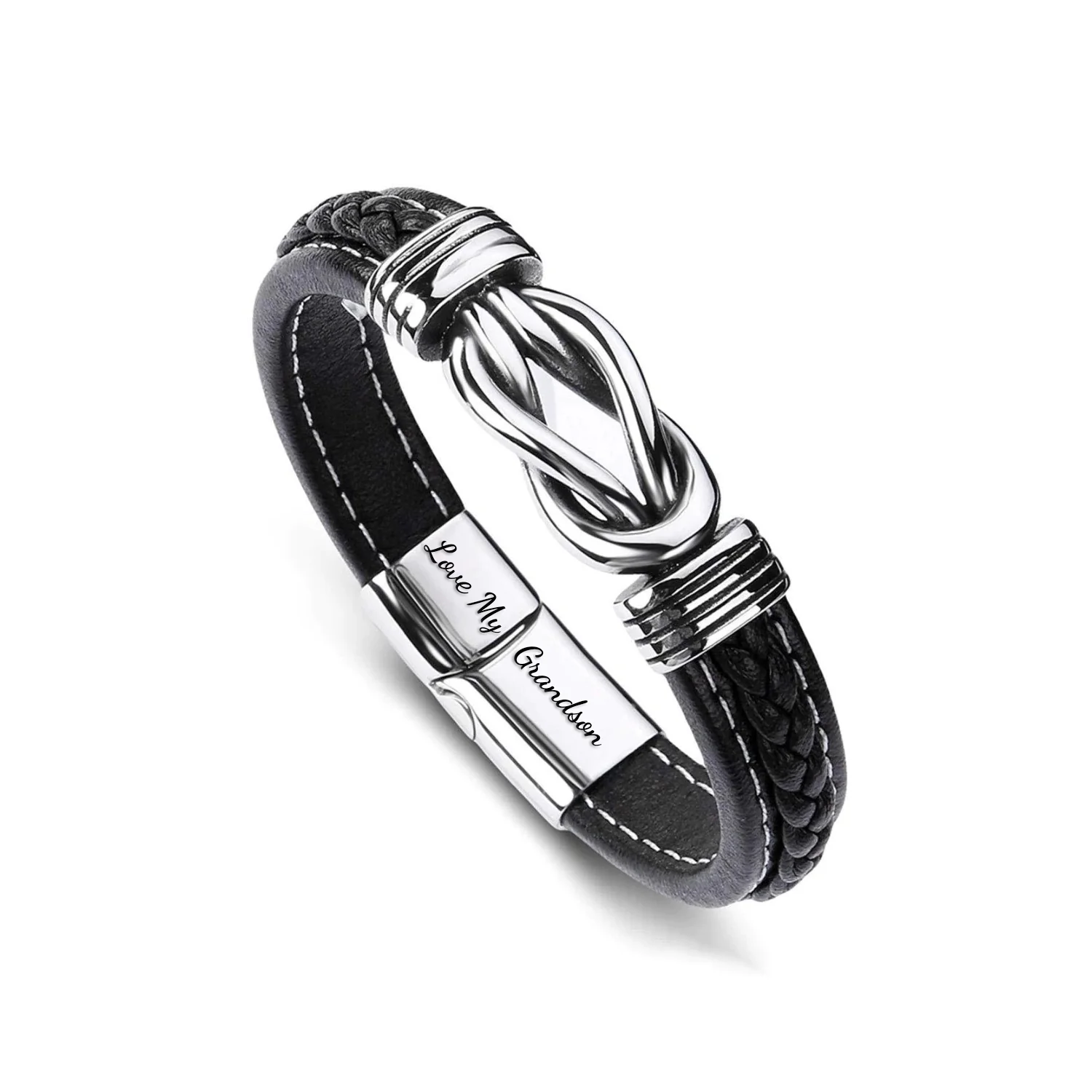 Oma und Enkel Für Immer Miteinander Verbunden - Geflochtenes Lederarmband - Image 7