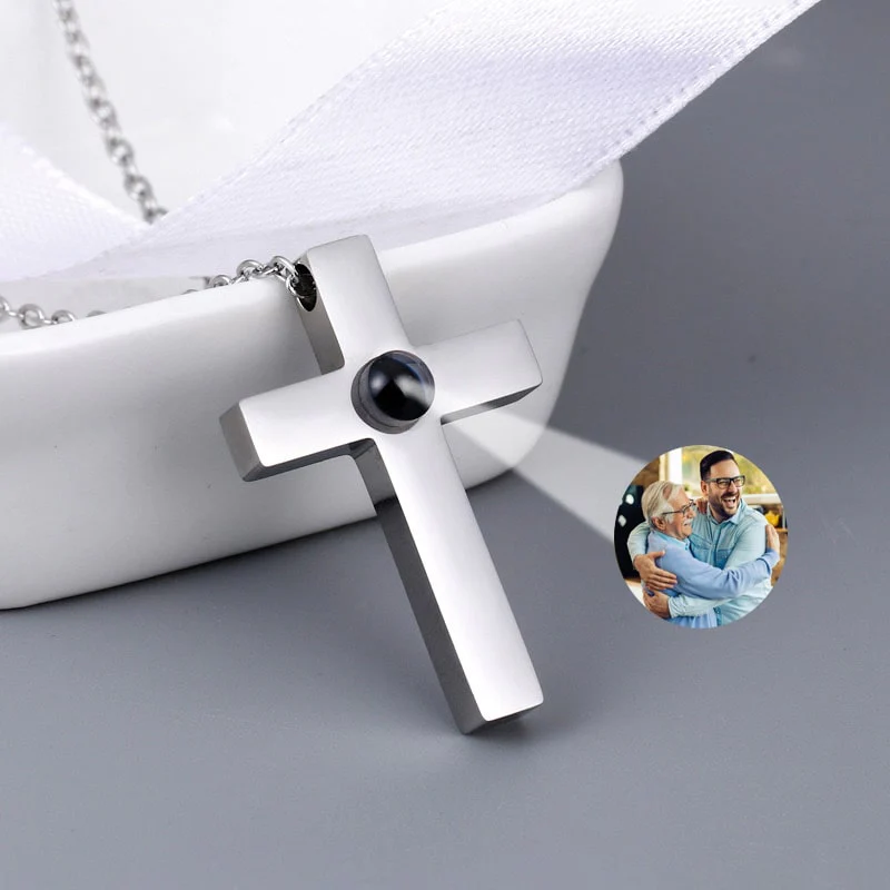 Personalisierte Kreuz Halskette mit Foto - Image 3