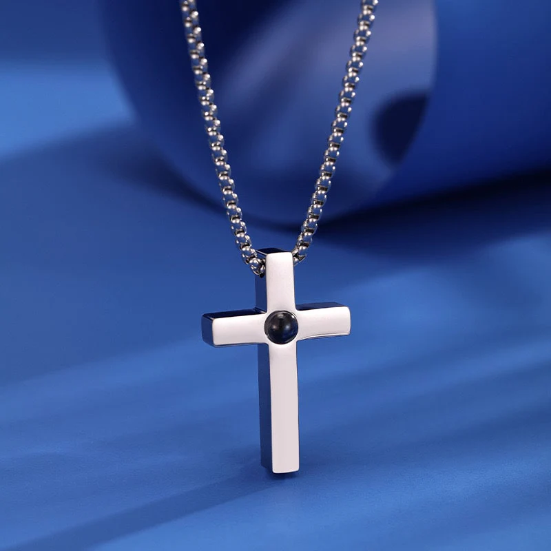 Personalisierte Kreuz Halskette mit Foto - Image 8