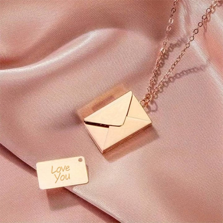 18k Gold Ausführung Liebesbrief Halskette - Geschenkset - Image 4