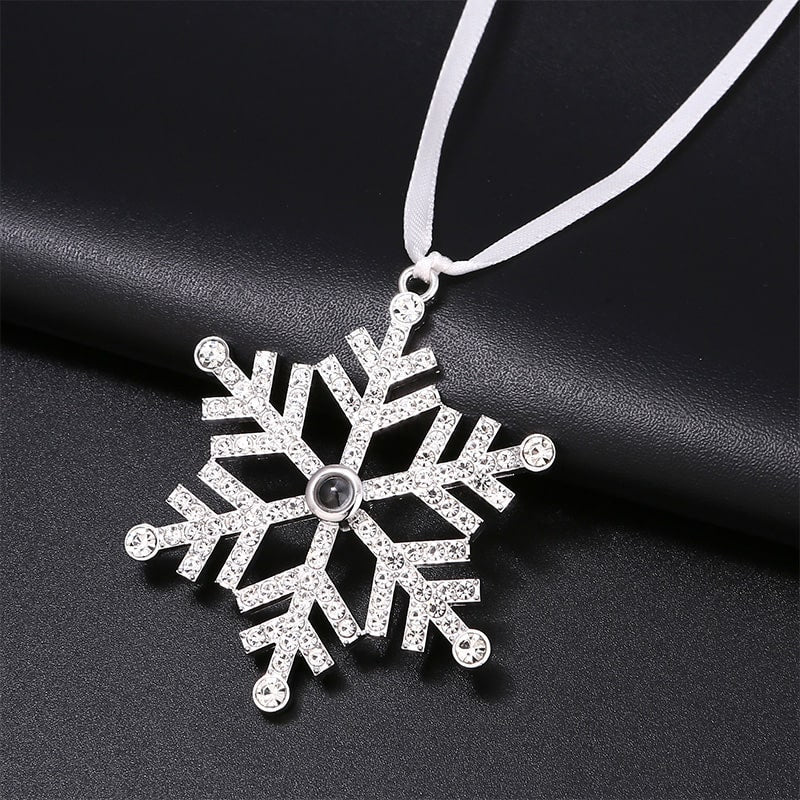 Personalisierte Schneeflocke Foto Ornament - Image 3