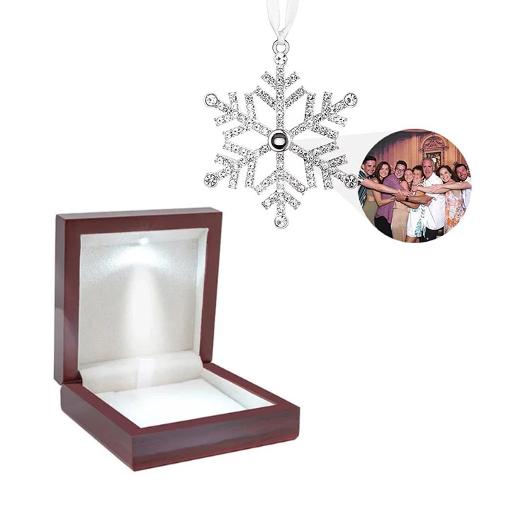Personalisierte Schneeflocke Foto Ornament - Image 5