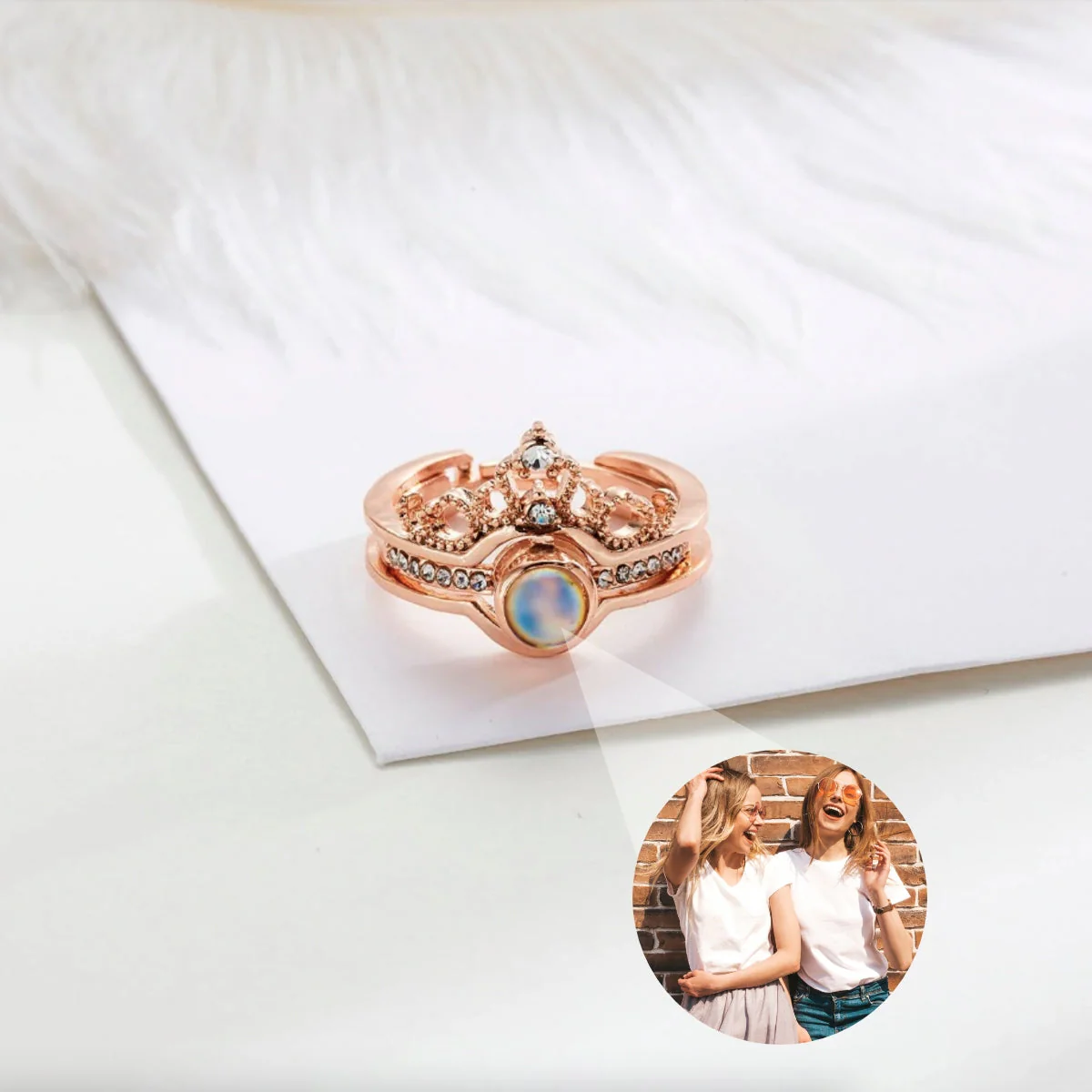 Personalisierter Foto Kronen Ring - Image 11