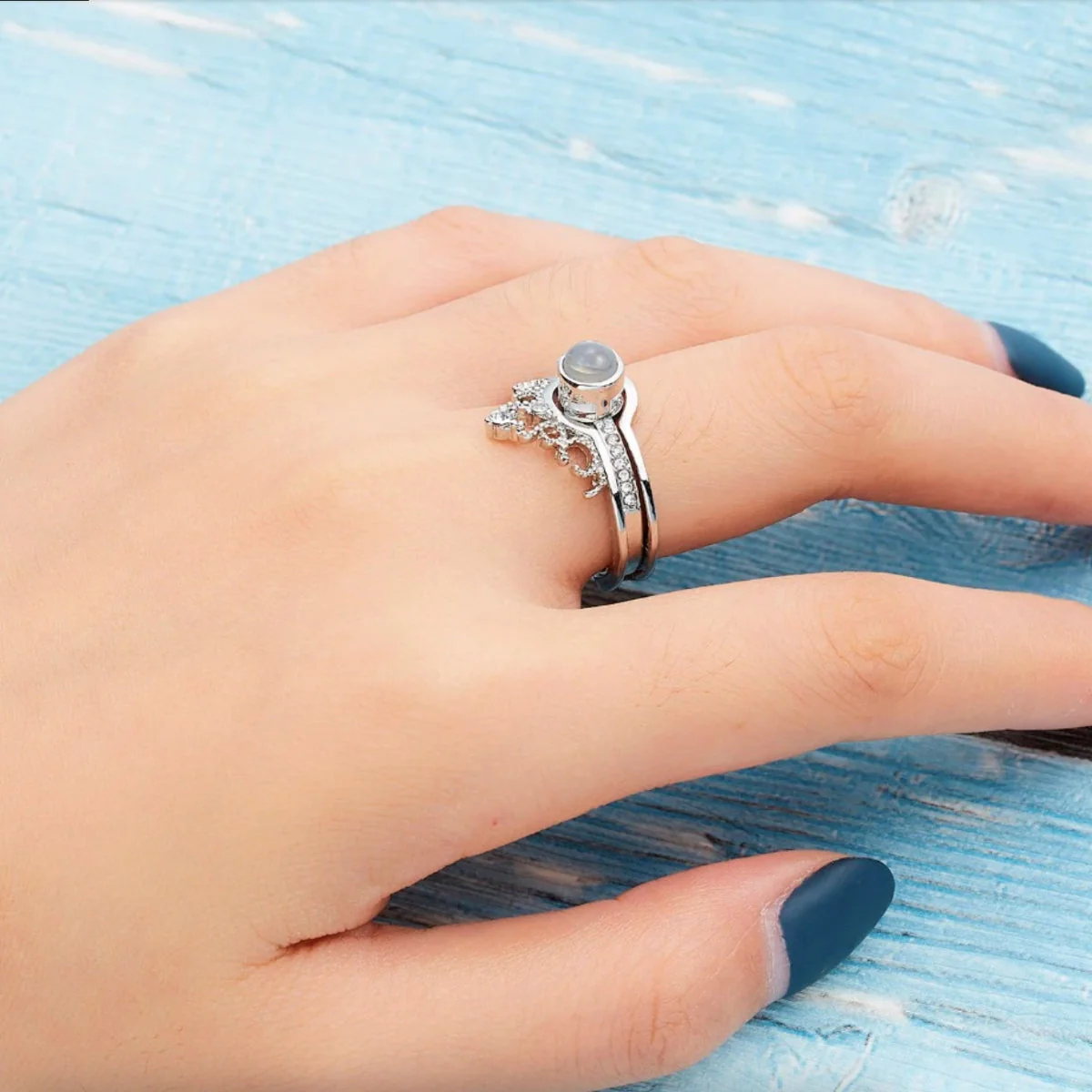 Personalisierter Foto Kronen Ring - Image 5