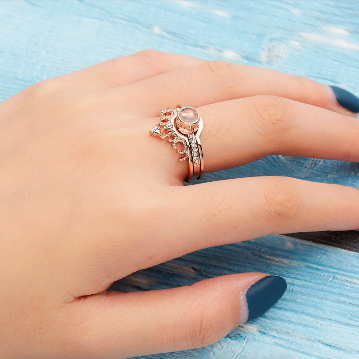 Personalisierter Foto Kronen Ring - Image 8