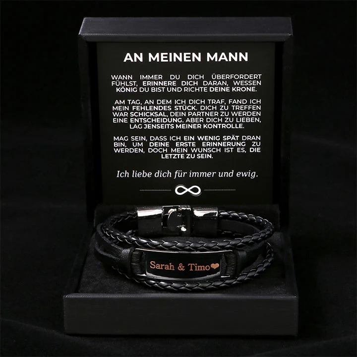 Personalisiertes Armband mit Ankerverschluss - An meinen Mann - Image 2