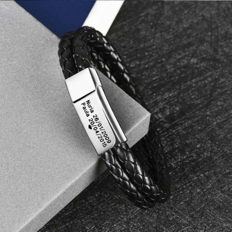 Personalisiertes Herren Lederarmband - Familiengeschenk - Image 5