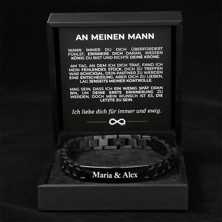 Personalisiertes Gliederarmband Armband - "An meinen Mann" - Image 4
