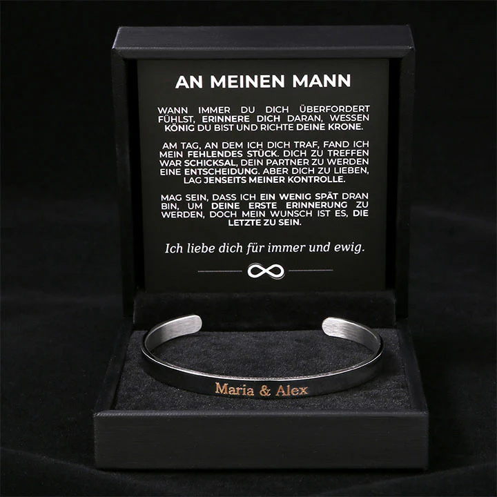 Personalisiertes Männer Armreif - "An meinen Mann" - Image 19