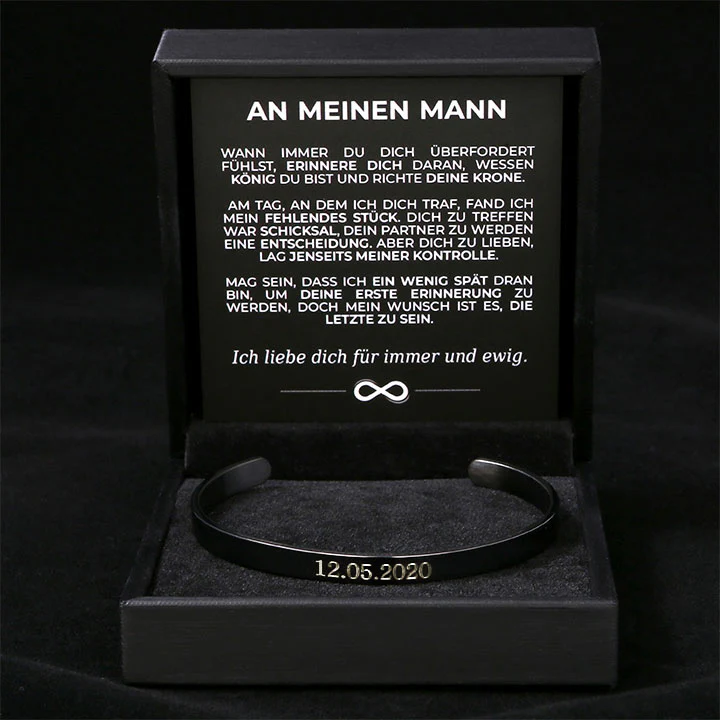 Personalisiertes Männer Armreif - "An meinen Mann" - Image 21