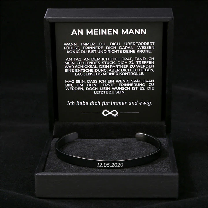 Personalisiertes Männer Armreif - "An meinen Mann" - Image 3