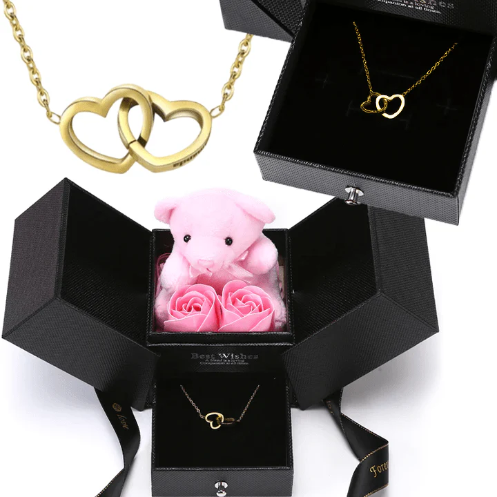 Rosenbär Box - Gravierte Halskette & ewige Rosen - Image 11