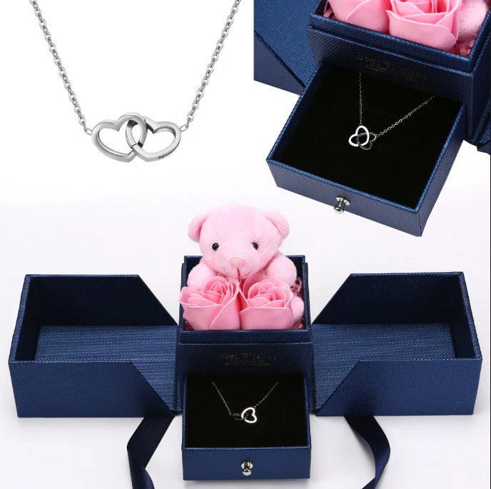 Rosenbär Box - Gravierte Halskette & ewige Rosen - Image 2